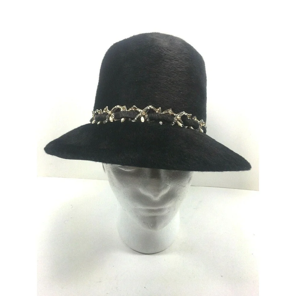 Vintage Coralie Women's Fur Hat Union Made 16010 USA Imported‎ Italy